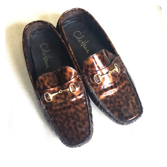 Cole Haan Shoes - Tortoise Patent Horse-bit Driving Mocs